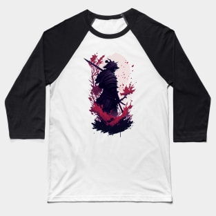 Colorful Chaos Unleashed Shadow Samurai Baseball T-Shirt